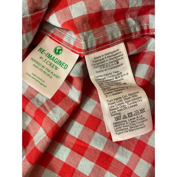 J Crew Mens Size XL Classic Flex Washed Button Down Plaid Dress Shirt Casual - Picture 4 of 6